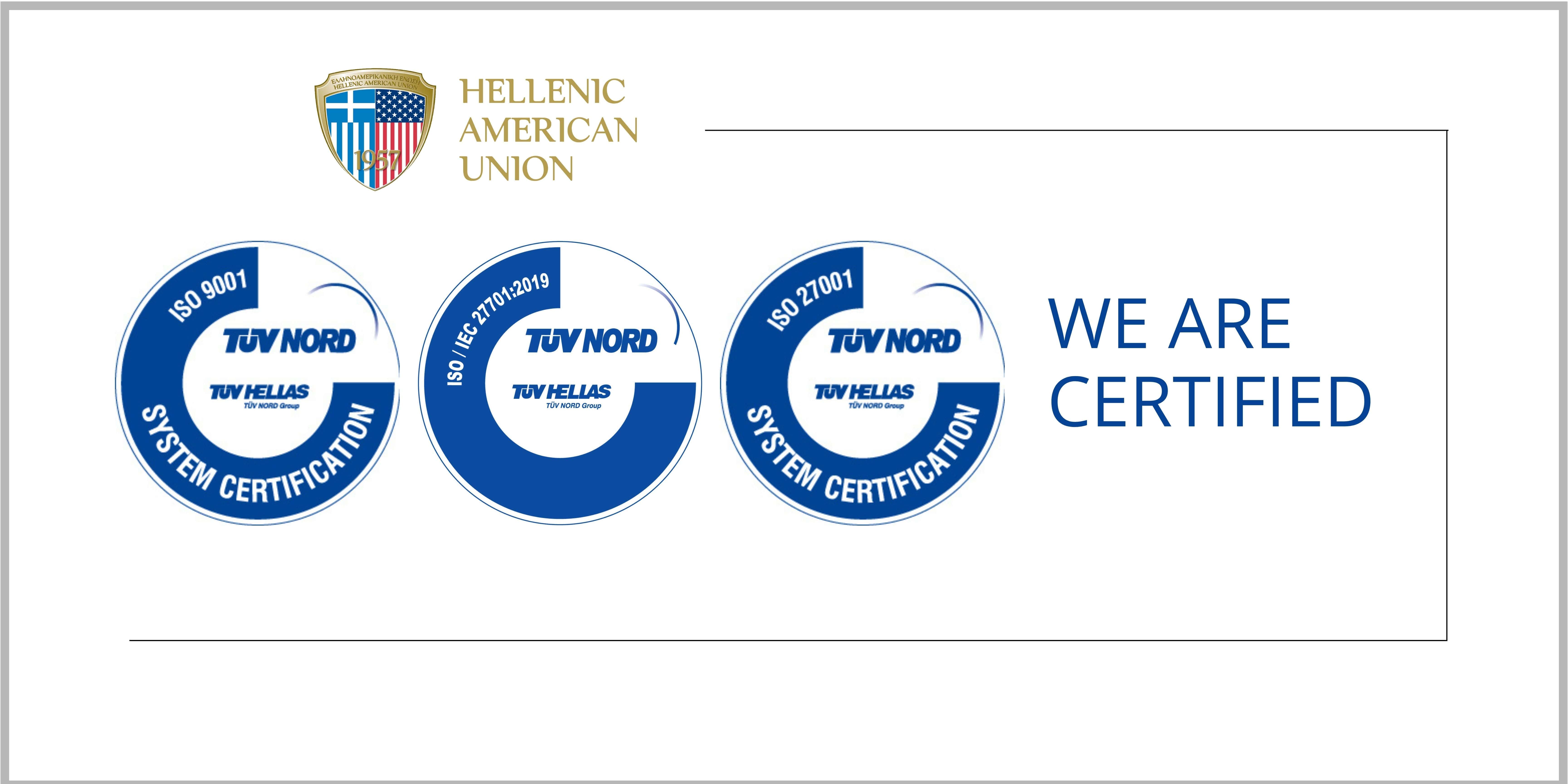 ISO Certification 9001, 27001, 27101 for HAU